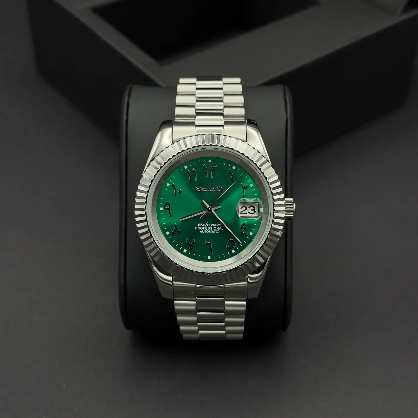 SEIKJUST ARABIC GREEN DIAL