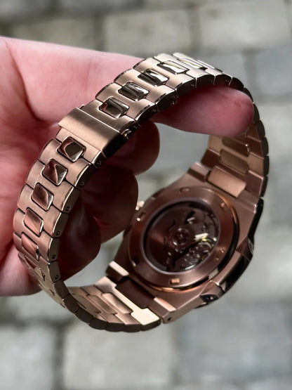 NAUTEIKI ROSE GOLD BLACK OPEN HEART