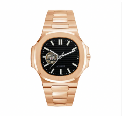 NAUTEIKI ROSE GOLD BLACK OPEN HEART