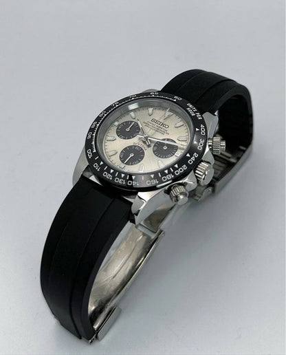 SEITONA SILVER BLACK STRAP