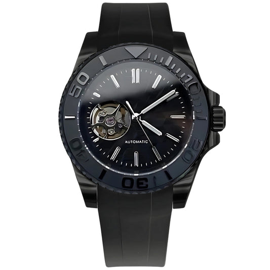 SEIKMARINER OPEN HEART BLACK