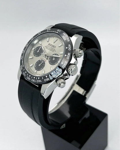SEITONA SILVER BLACK STRAP