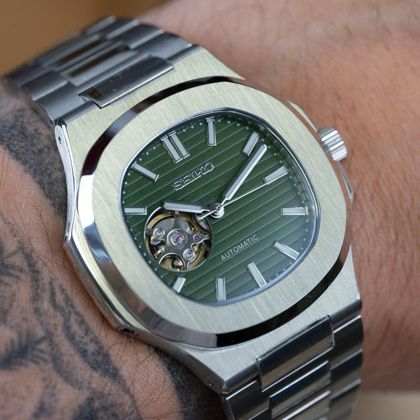 NAUTEIKO OLIVE GREEN OPEN HEART